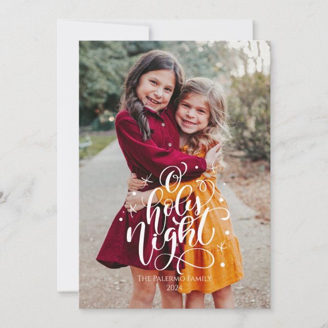 O Heliga Fotokort för kvällstid Inbjudningar (Framsida)