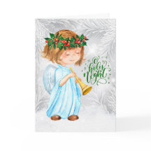 O Heliga God Jul Angel Girl and Gräs