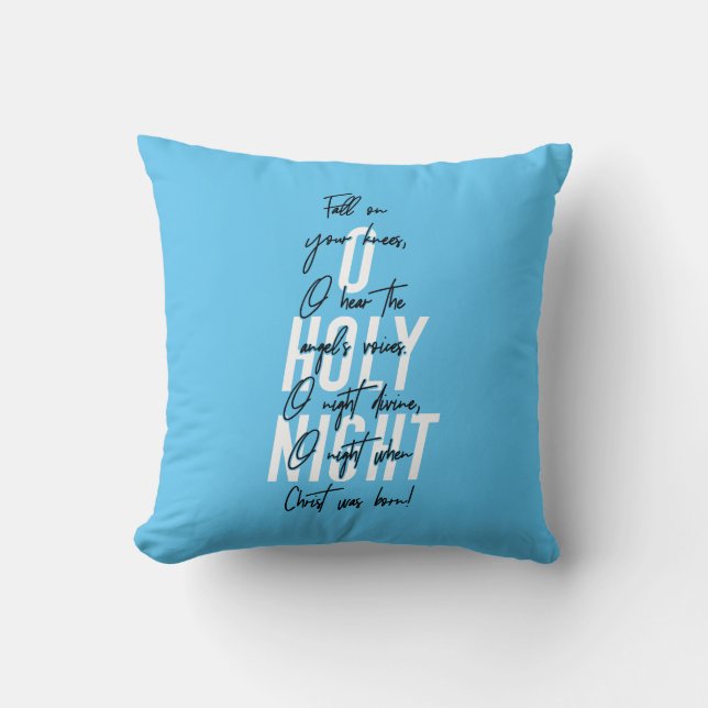 O Heliga God Jul Lyric Kudde (Framsida)