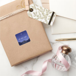 O Heliga God Jul-skåp Fyrkantigt Klistermärke