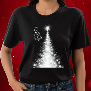 O Heliga Helgdag Glow White Julgran T Shirt