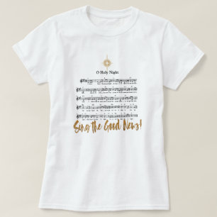O HELIGA KVÄLL Christian Hymn Kvinnors jul T Shirt