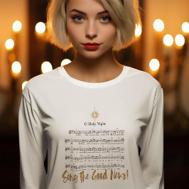 O HELIGA KVÄLL Christian Hymn Kvinnors jul T Shirt