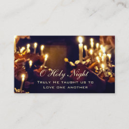 O Heliga kväll, han lärde oss verkligen till Kärle Visitkort