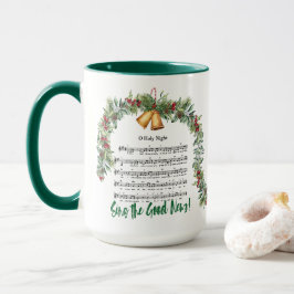O HELIGA KVÄLL JulHymn- och skriptGrönt 15 oz Mugg