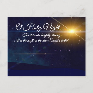 O Heliga Natt Beloved jul Sång Helg Vykort