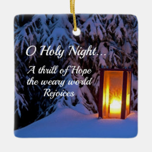 O Heliga Natt Beloved jul Sång Julgransprydnad Keramik