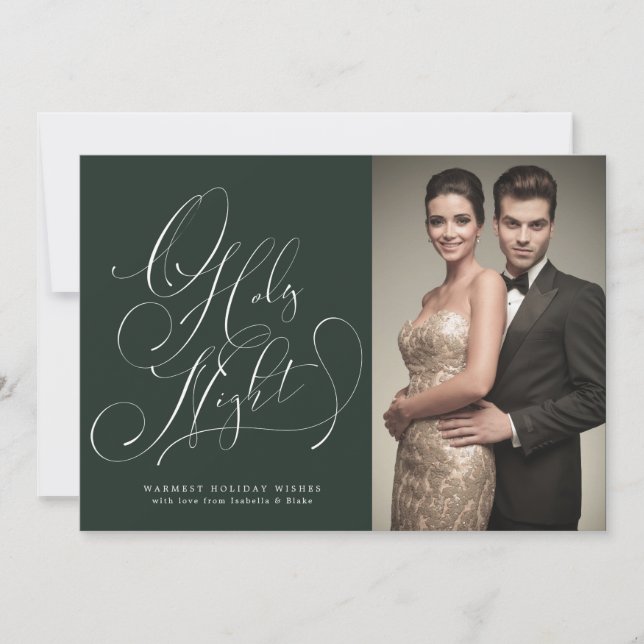 O Heliga Natt Foto Julkort (Framsida)