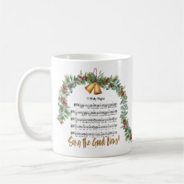 O HELIGA Natt Jul Ntivity Hymn Scripture Kaffemugg