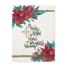 O Heliga Natt, Jul Sång Red Poinsettia