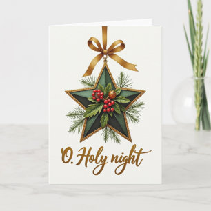 O Heliga Natt Julkort Kort