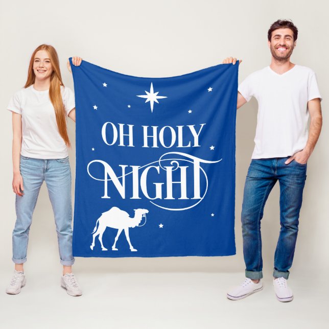 O Heliga natt med kamel Fleecefilt (På plats)