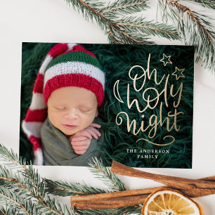 O Heliga Natt Religiös Julfotografi Julkort