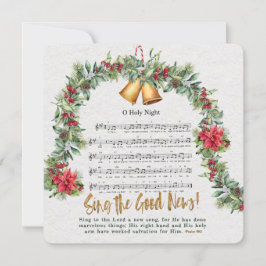 O HELIGA Natt Religiösa Jul Ntivity Hymn Julkort