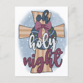 O Heliga Natt Tro Hopp Kärlek Jul Jesus Gud H Vykort