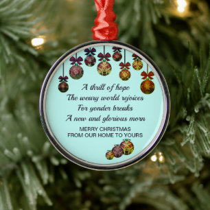 O HELIGA NIGHT Festive Baubles Jul Julgransprydnad Metall