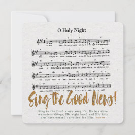O HELIGA NIGHT-minimalistisk Religiösa Jul Hymn Julkort