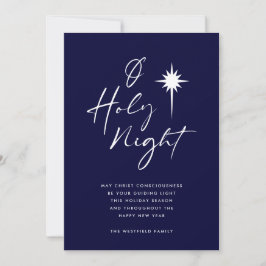 O Heliga Night Star of Bethlehem Midnight Blue Julkort