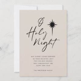 O Heliga Night Star of Bethlehem Minimalist Julkort