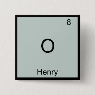 O - Henry Rolig Kemiskt Element Symbol T-Shirt Knapp