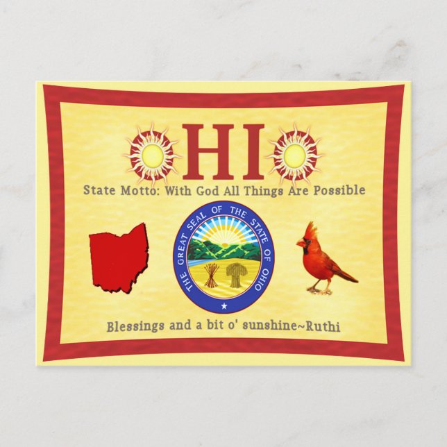 O-HI-O Ruthi alias abitosunshine Vykort (Framsida)