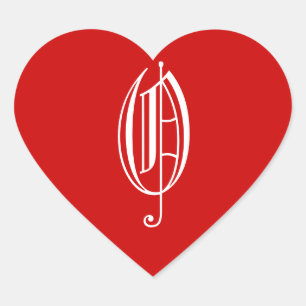 O HJÄRTFORMAT KLISTERMÄRKE