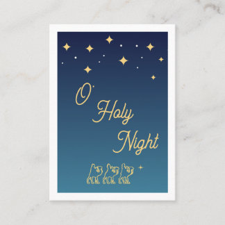 O Holy Night Elegant Christmas Prayer Card Placeringskort