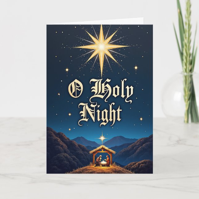 O Holy Night – Star Over Bethlehem Kort (Framsida)