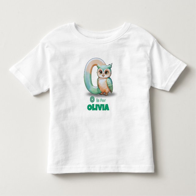 O is for Olivia - Custom Toddler T-Shirt (Framsida)