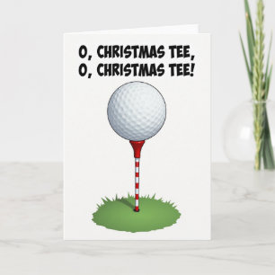 O Jul-Tröja Golf Puns Julkort Kort