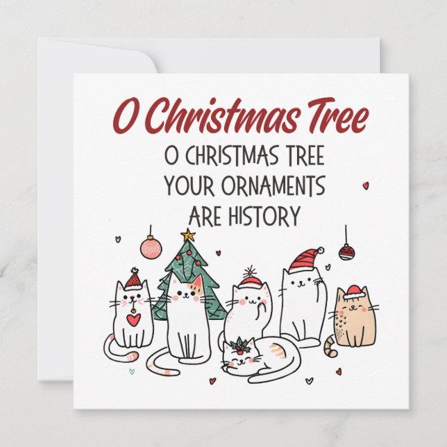 O Julgran dina prydnadsföremål är historia Julkort (Framsida)