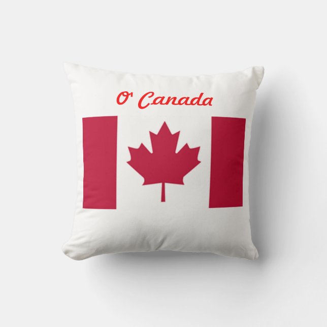 O' Kanada Flagga Kastkudde Kudde (Framsida)
