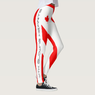 O Kanada I Kärlek till dig (med svängande hjärt Leggings