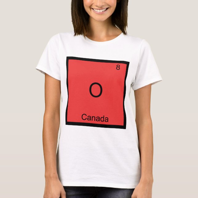 O - Kanada Kemiskt Elementsymbol Roligt Tee (Framsida)