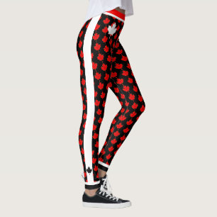 O Kanada Maple Löv on (din färg) Leggings