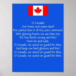 O Kanada National Anthem Poster
