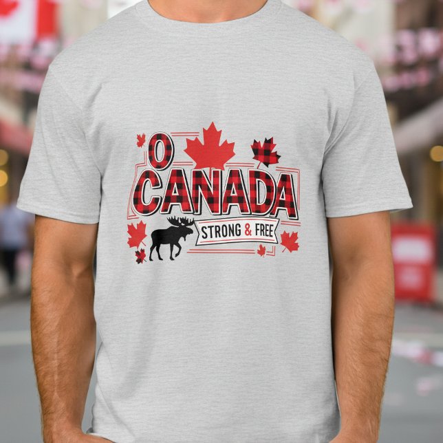 O Kanada Stark & Fri Älg ID1314 T Shirt (Skapare uppladdad)