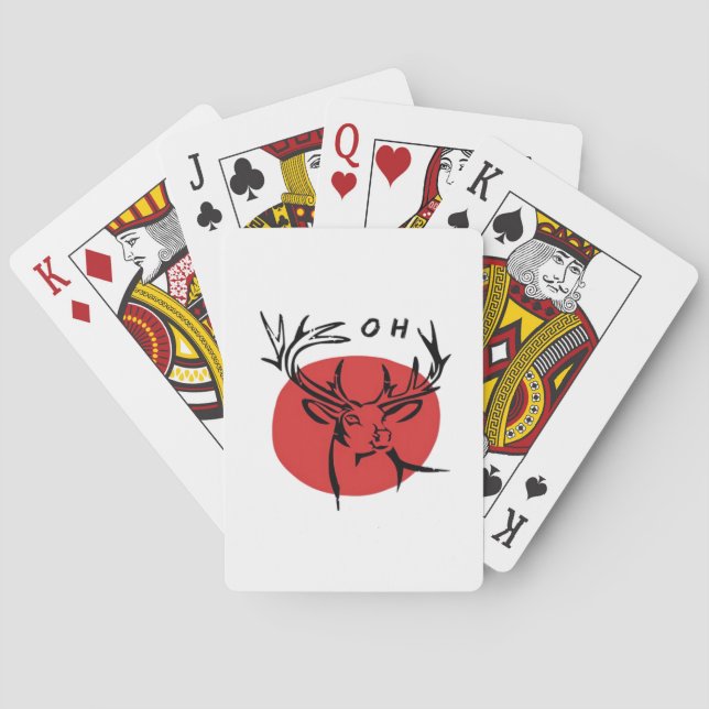 O Kära O Kära Röd Retro Klassisk Design Casinokort (Baksidan)