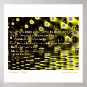 O Kärlek - Rumi Poster