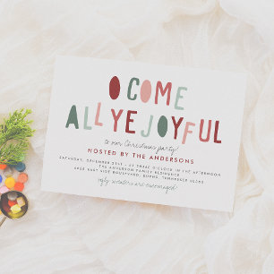 O Kom hela året Glatt   Cute Modern jul Party Julkort