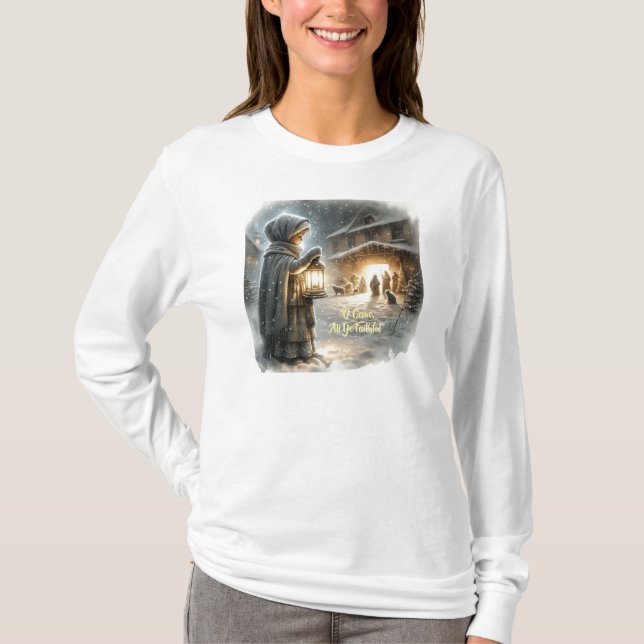 O Kom, hela julafton Kvinnor i T-shirt (Framsida)