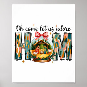 O kom låt oss tillbe julens krubba poster