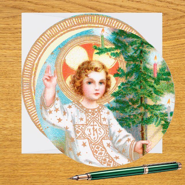 O Kom, O Kom, Emmanuel (Detail) Circular Advent Kort (Skapare uppladdad)