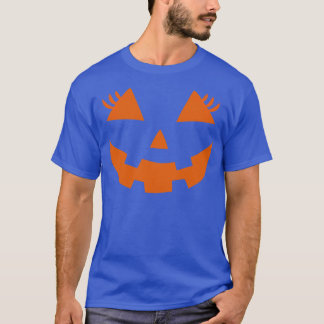 o Lantern söt pumpa ansikte med ögonfransskorpa T Shirt