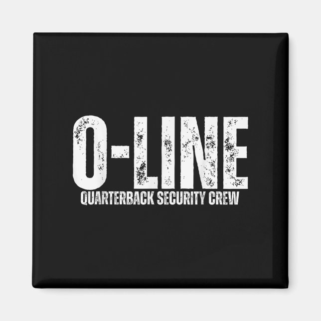 O-line Quarterback Security Crew Football Offensiv Magnet (Framsidan)