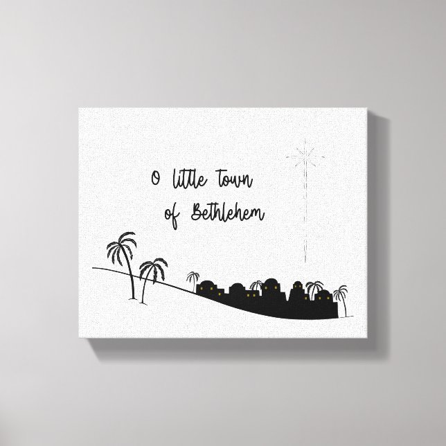 O Little Town Bethlehem Wrapped Canvas Art (Framsida)