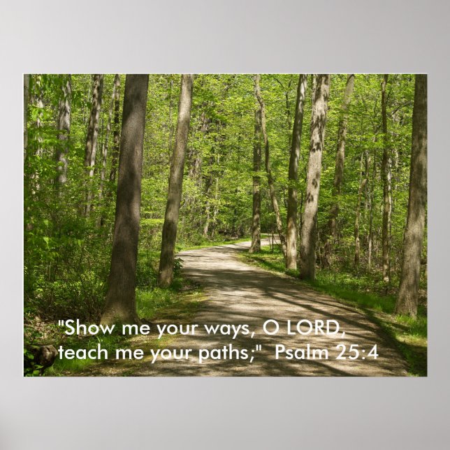 O Lord, ge mig din väg. Psalm 25 Poster (Framsidan)
