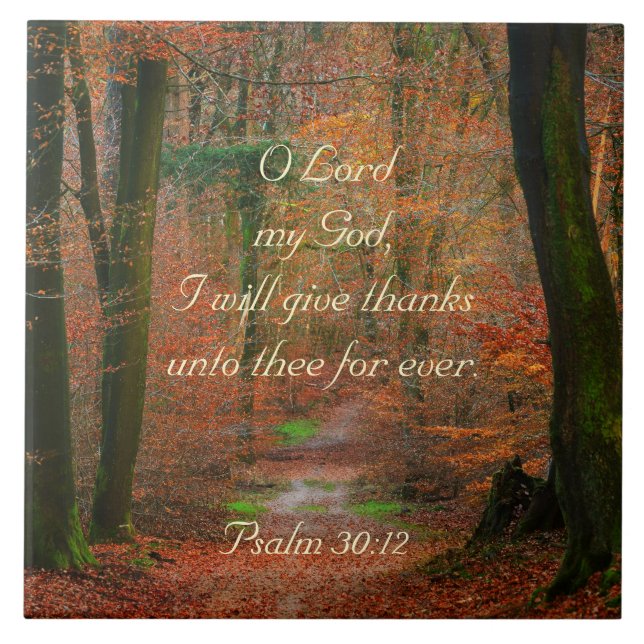 O Lord I ska ge tacka Psalm 30, hösten Väg Kakelplatta (Framsidan)