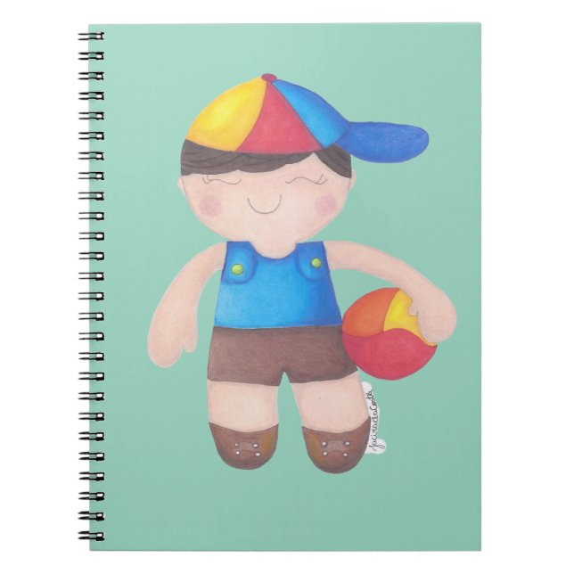 O Menino de Boné e a Bola Anteckningsbok (Framsidan)