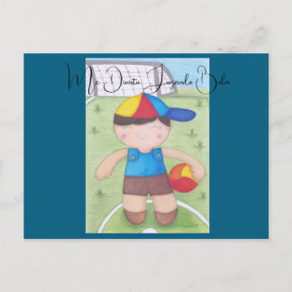 O Menino de Boné e a Bola Vykort